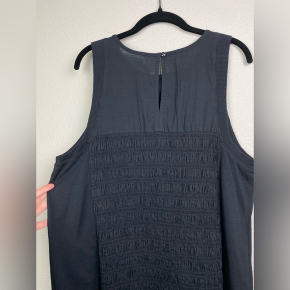 Daily Practice by Anthropologie Women's XL Prix Smocked Dress Drop Waist Black - Picture 14 of 16